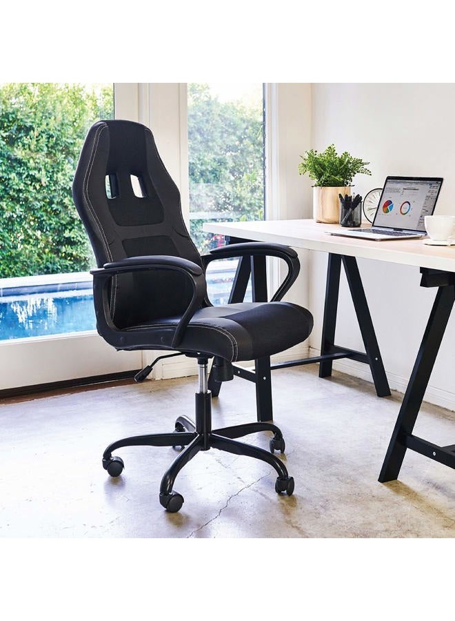 BestOffice Office Chair PC Gaming Chair Cheap Desk Chair Ergonomic PU Leather Executive Computer Chair Lumbar Support for Women, Men (Black) - Image 2