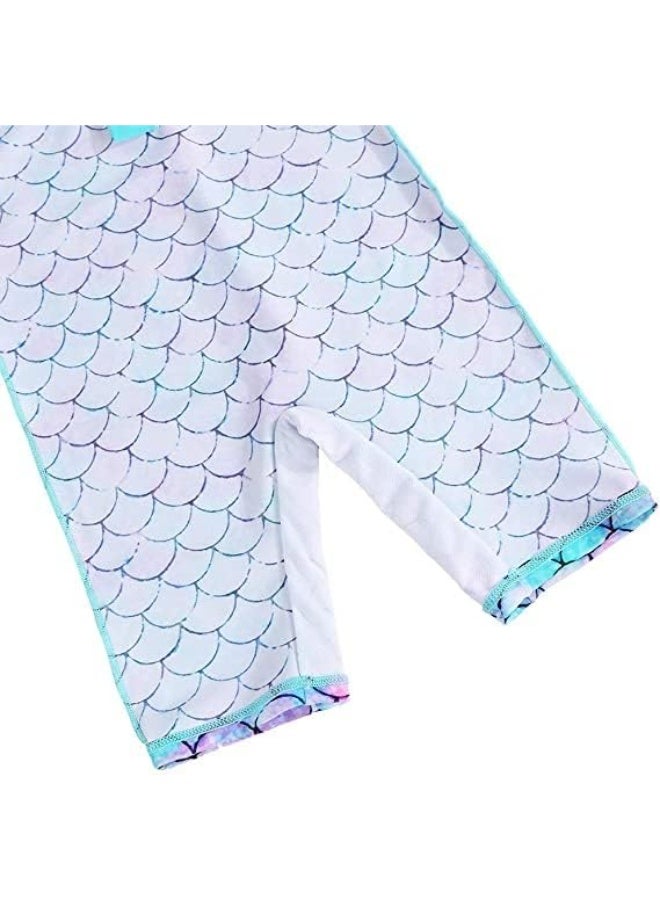 ملابس سباحة للبنات من عمر 3 إلى 10 سنوات، مع عامل حماية من الأشعة فوق البنفسجية 50+، قطعة واحدة، بسحاب، زي رياضي دافئ لركوب الأمواج في الصيف - Image 4