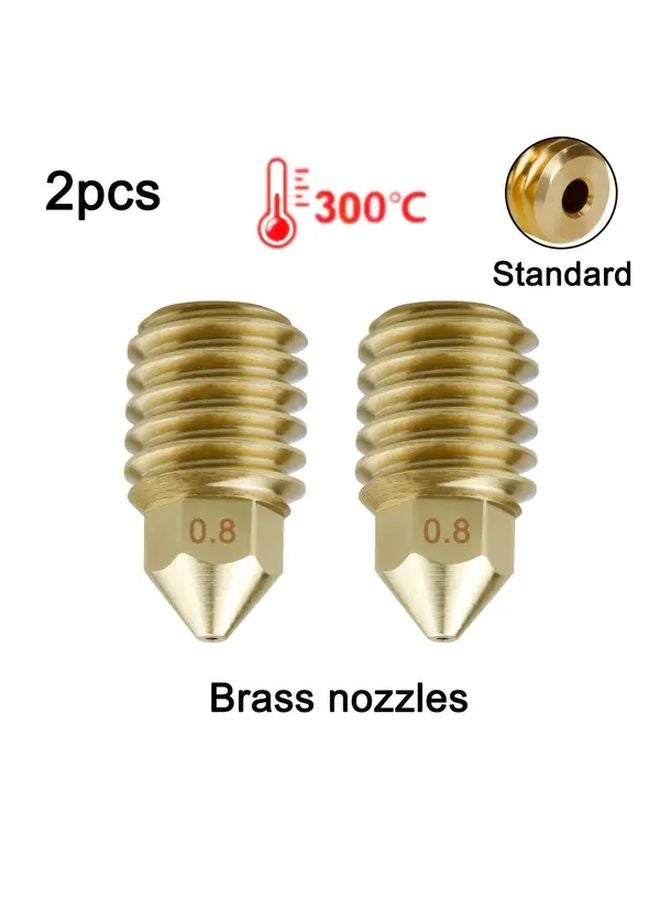 Bambu Lab V2 مجموعة ترقية الطرف الساخن 2 قطعة 0.8 مم فوهة نحاسية تجميع كامل للطابعة ثلاثية الأبعاد - Image 1