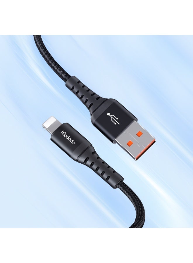 مكدودو كابل لايتنينج للشحن السريع 3 متر من ماكدودو – كابل USB إلى Lightning لنقل البيانات والشحن لهواتف آيفون وآيباد والأجهزة المتوافقة – أسود - Image 3