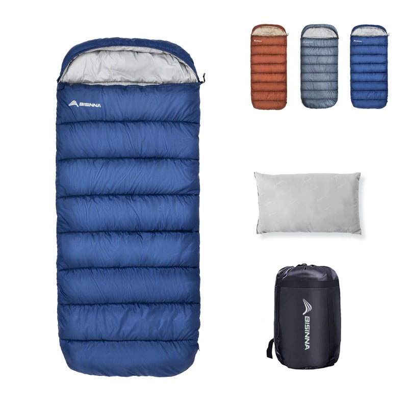 BISINNA XXL Wide Sleeping Bag for Big and Tall Adults,3-4 Season Plus Size Warm and Comfortable Waterproof Lightweight Sleeping Bag - Image 1