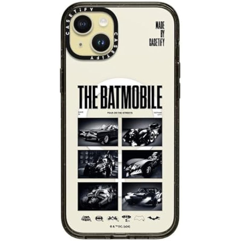 Casetify Impact iPhone 15 Plus Case 【Batman Co-Lab / 4X Military Grade Drop Tested / 8.2ft Drop Protection/Compatible with Magsafe】 - The Batmobile - Clear Black - Image 2