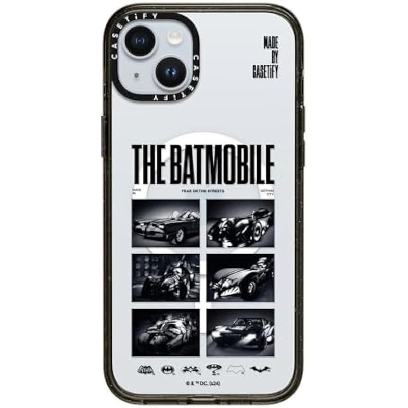 Casetify Impact iPhone 15 Plus Case 【Batman Co-Lab / 4X Military Grade Drop Tested / 8.2ft Drop Protection/Compatible with Magsafe】 - The Batmobile - Clear Black - Image 4