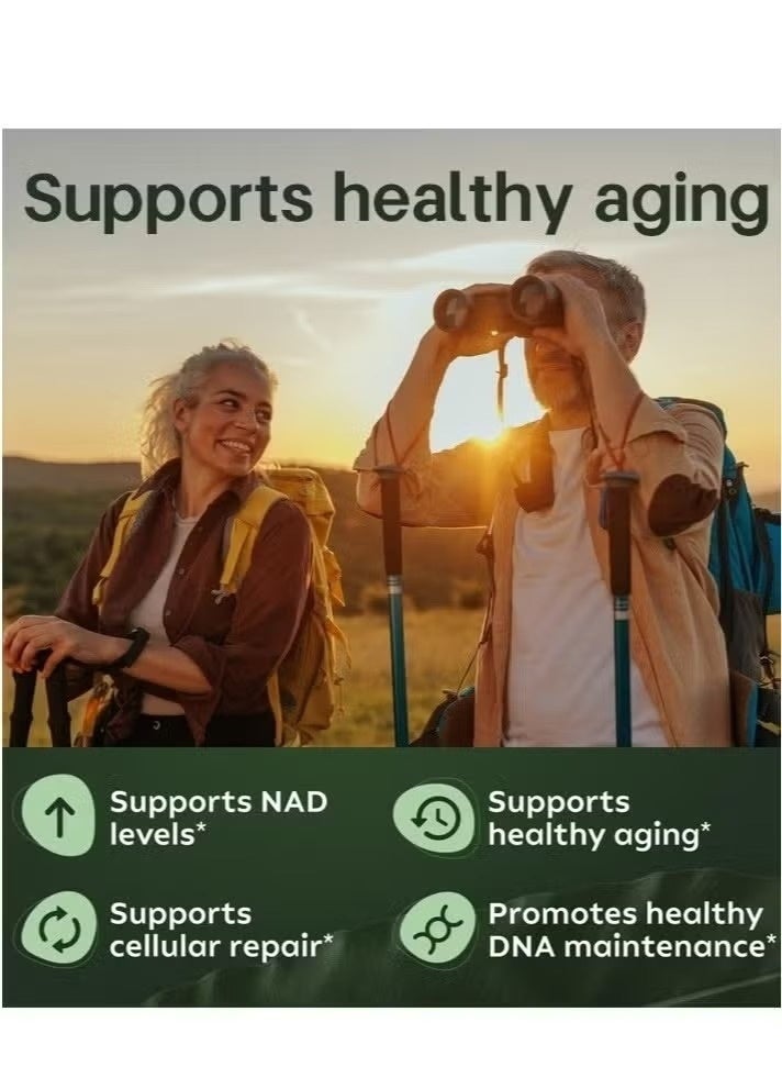 NAD+ Supplement with Nicotinamide Riboside & Resveratrol – Anti-Aging, Energy & Focus Support – 80 Vegan Capsules with Liposomal Delivery - Image 2