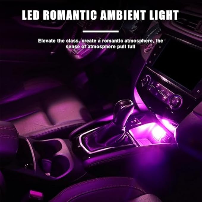 Azonee 4 Pcs Usb Led Car Interior Atmosphere Lights Night Light Mini Led Decoration Light PlugIn Usb Automotive Interface Charging Lamps Universal Mini Usb Led Light Suitable For Cars Bedrooms - Image 2