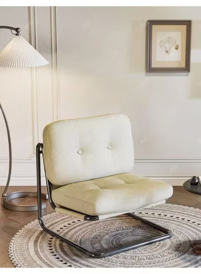 رافين كرسي صالة عصري فاخر مع إطار معدني ومقعد مبطن ناعم | كرسي مريح للاسترخاء لغرفة المعيشة وغرفة النوم | مقعد بتصميم معاصر لديكور المنزل – 64 × 53 × 88 سم - Image 1