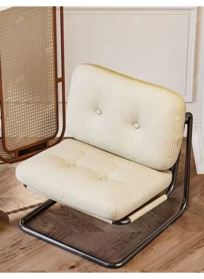 رافين كرسي صالة عصري فاخر مع إطار معدني ومقعد مبطن ناعم | كرسي مريح للاسترخاء لغرفة المعيشة وغرفة النوم | مقعد بتصميم معاصر لديكور المنزل – 64 × 53 × 88 سم - Image 4