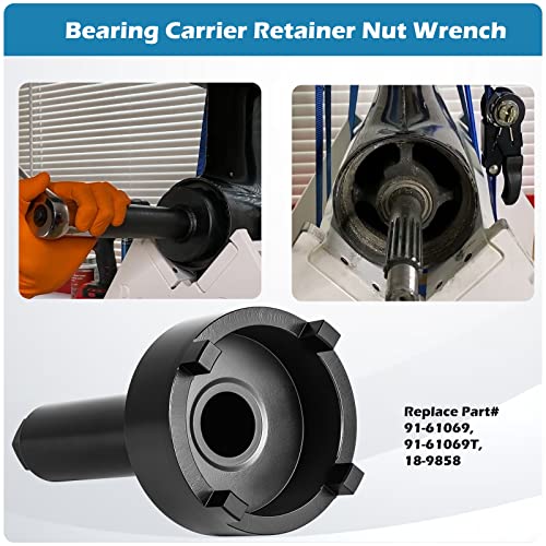 Sunluway Bearing Carrier Retainer Nut Wrench Tool for Mercruiser Alpha one, Pre Alpha, Generation 2, Bravo One, TRS outdrives, Replace# 91-61069, 91-61069T, 18-9858 - Image 5