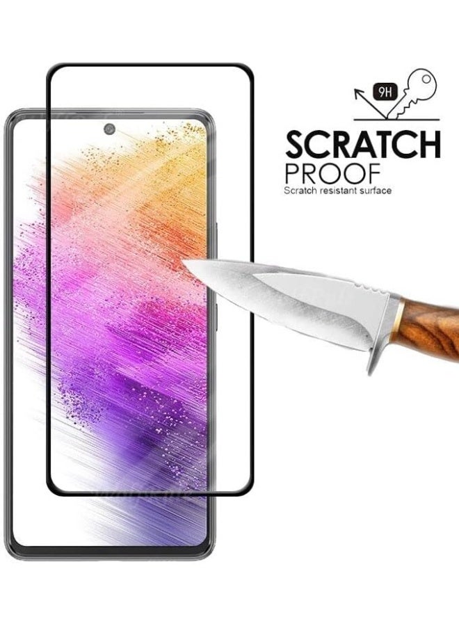 مجموعة لاصقة حماية للشاشة من الزجاج المقوى لهاتف سامسونج جالاكسي A73 بتقنية 5G مقاس 6.7 بوصة من 3 قطع - Image 5