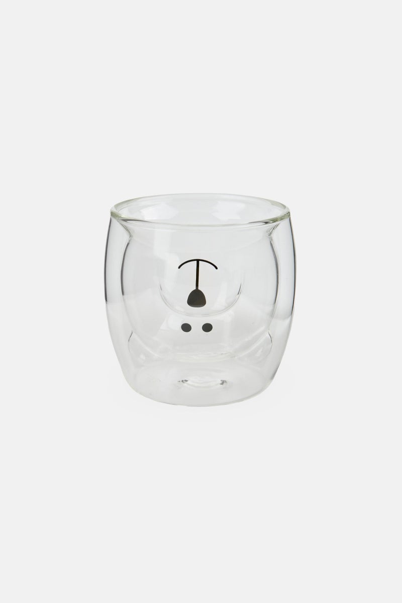 bebe Borosilicate Glass Panda Cup 180 ml, Transparent  - Image 1