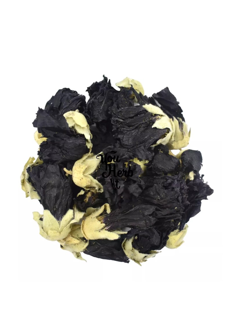Generic Black Mallow Flower Buds Mesmerizing Black (Rose Hollyhock Mallow Dried Whole Flowers) Beautiful Eye-catcher for Herbal Infusion, Tea, Salads and Dessert - 50g  - Image 4