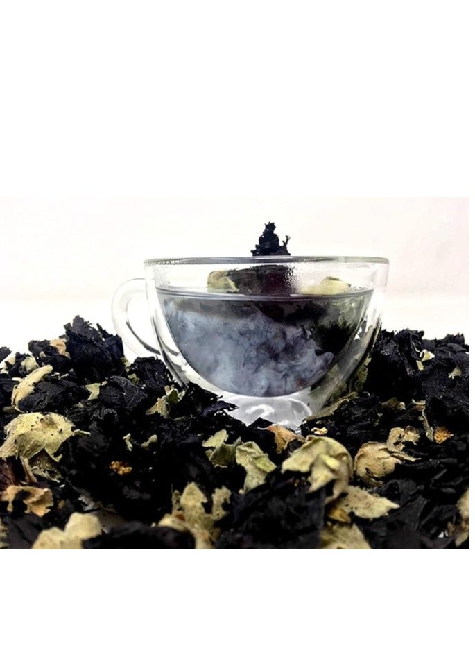Generic Black Mallow Flower Buds Mesmerizing Black (Rose Hollyhock Mallow Dried Whole Flowers) Beautiful Eye-catcher for Herbal Infusion, Tea, Salads and Dessert - 50g  - Image 3