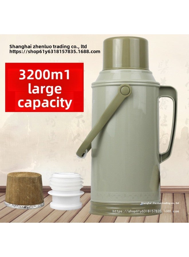 Thermos Household Thermos Plastic Thermos Bottle Water Bottle Large Capacity Thermos Glass Liner 3.2L-Color:7127 Sweet Powder-Capacity:3.2l Separate Shell Without Liner  - Image 4