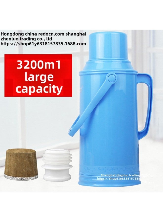 Thermos Household Thermos Plastic Thermos Bottle Water Bottle Large Capacity Thermos Glass Liner 3.2L-Color:7127 Sweet Powder-Capacity:3.2l Separate Shell Without Liner  - Image 3