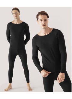 Jorunb Men's Thermal Underwear Set Ladies Long Johns Thermal Set Fleece Lined Premium Soft Thermal Underwear Winter Base Layer Tops & Bottoms for Men  - Image 3