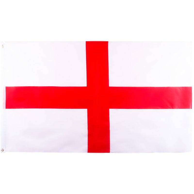 Generic YAAVAAW 5x3ft Large England Flag St Georges Cross Flag for Euro Football Cup 2024, Big England St Georges Flag with Eyelets for Football Sports Events Fans Bar Garden Indoor Outdoor Party Decorations  - Image 1