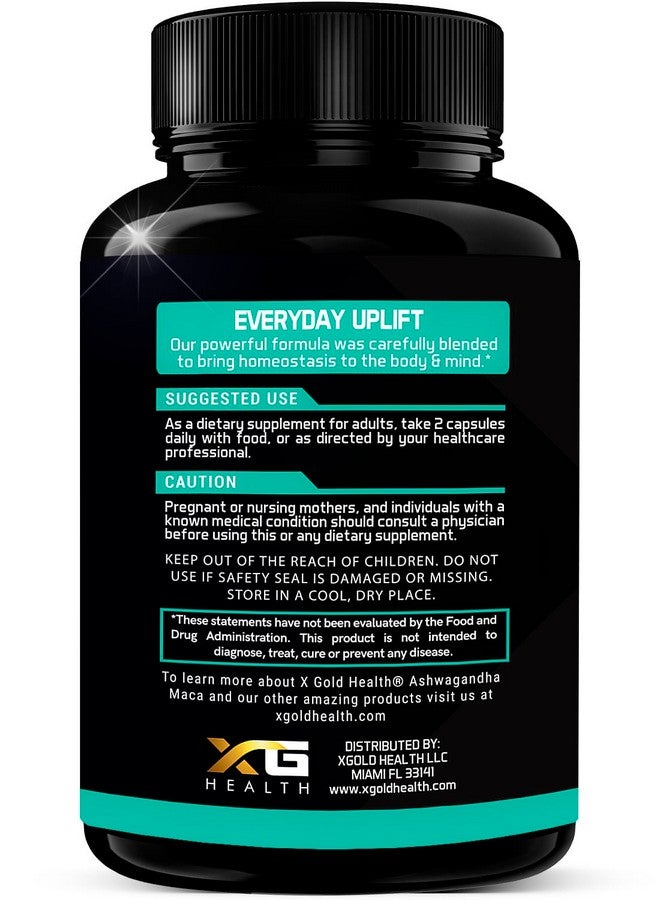 X Gold Health Ashwagandha 5,000mg + Maca Root Black, Red, Yellow 4,000mg, Rhodiola & L-Theanine: 30:1 Extract Ashwagandha Capsules, 20:1 Extract Maca Root Capsules - Supplement for Men and Women - Image 3