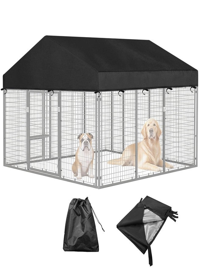 Bhyhok 10'W X 10'L Waterproof Dog Kennel Cover Outdoor 600D Oxford Fabric Dog Kennel Roof with Silver UV-Protective Coating for Windproof, Rainproof, Sun-Protective(Covers Only) - Image 1
