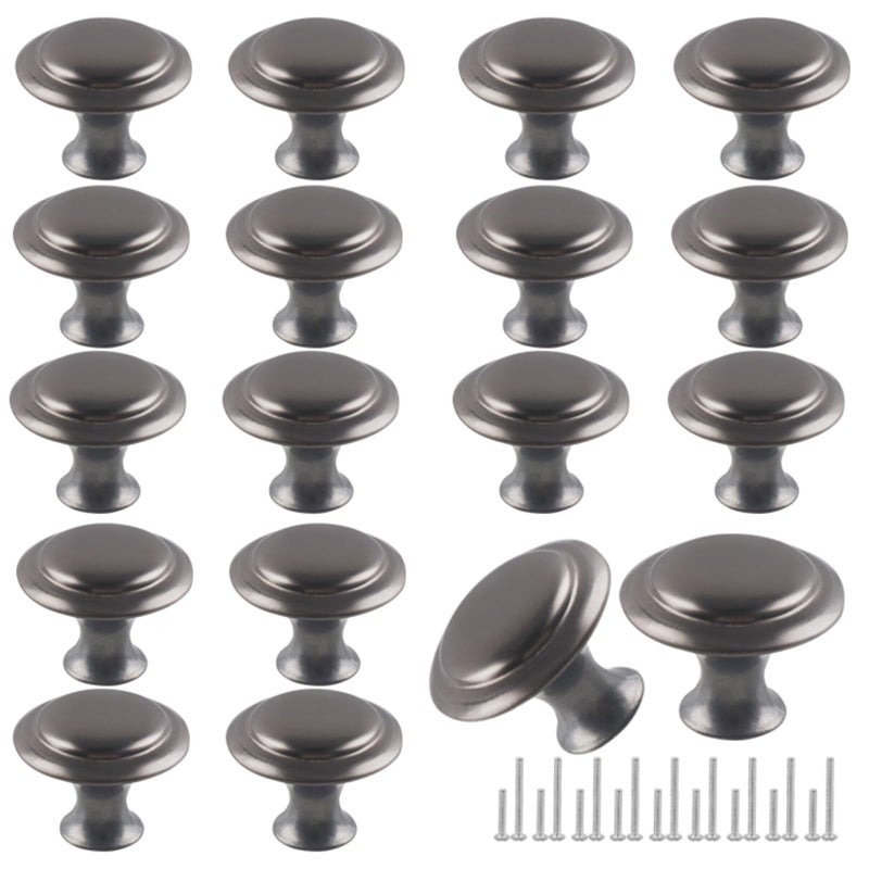 Romeda 18 Piece Drawer Knobs, 30mm Gray Cabinet Knobs, Dresser & Kitchen Drawer Pulls with Screw - Image 1
