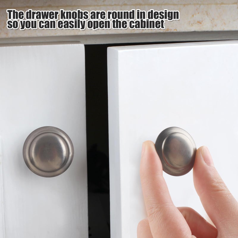 Romeda 18 Piece Drawer Knobs, 30mm Gray Cabinet Knobs, Dresser & Kitchen Drawer Pulls with Screw - Image 5