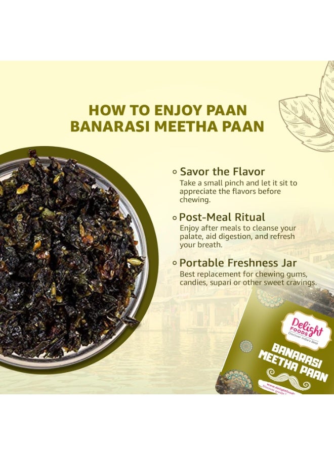 Delight Foods Banarasi Meetha Paan Mukhwas Mouth Freshener, 200grams | Without Supari & Areca Nut | Sweet Paan Hygienically Packed Jar | Traditional Mukhwas - Image 5