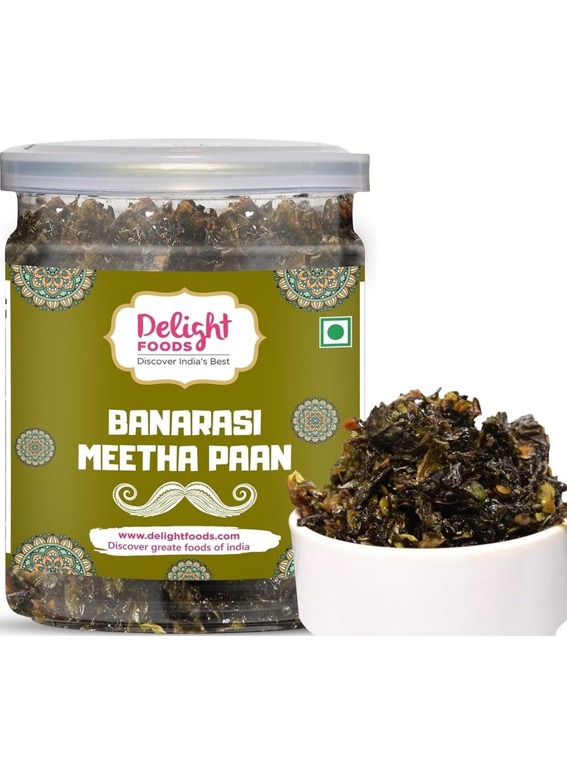 Delight Foods Banarasi Meetha Paan Mukhwas Mouth Freshener, 200grams | Without Supari & Areca Nut | Sweet Paan Hygienically Packed Jar | Traditional Mukhwas - Image 1