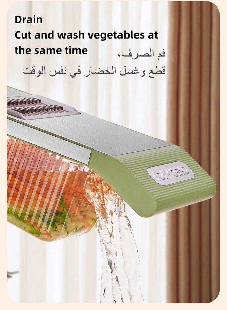 6 in 1 multi-function vegetable and fruit chopper, replaceable blade chopper, slicer set, suitable for home kitchen  - Image 2