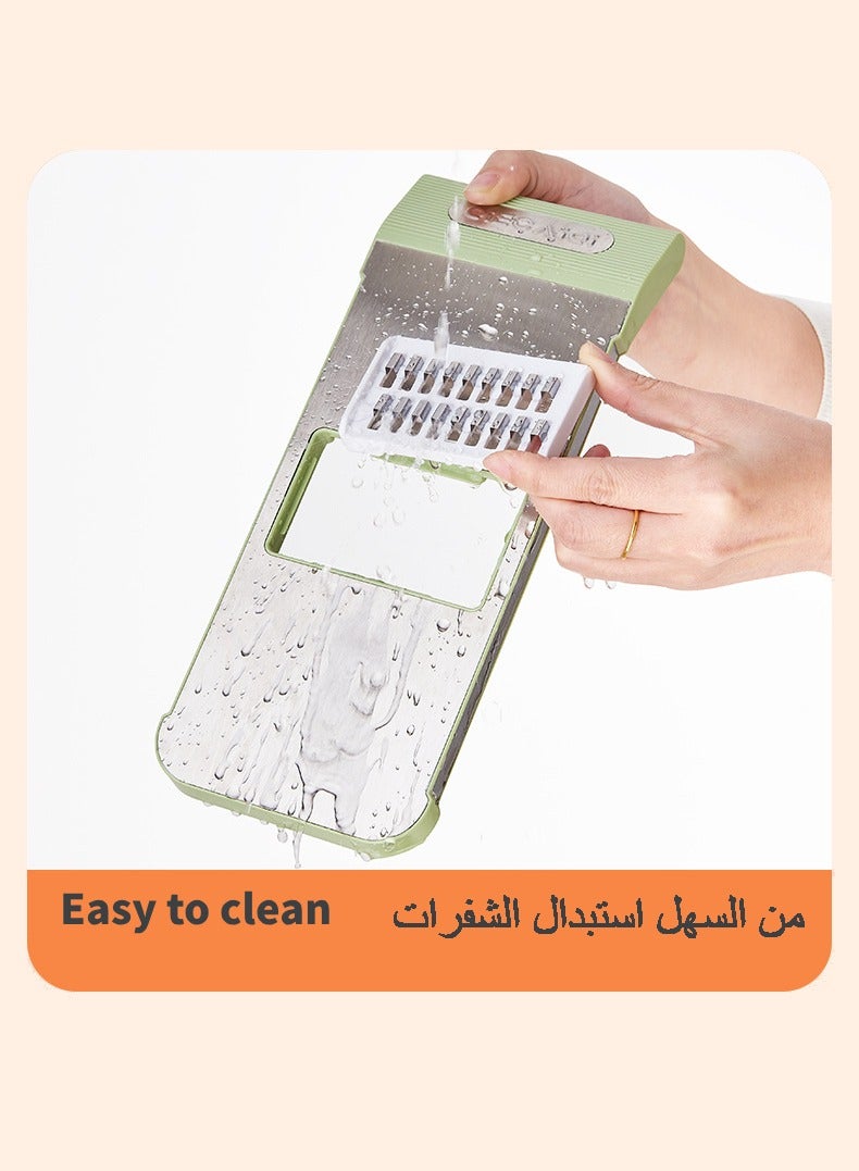 6 in 1 multi-function vegetable and fruit chopper, replaceable blade chopper, slicer set, suitable for home kitchen  - Image 4