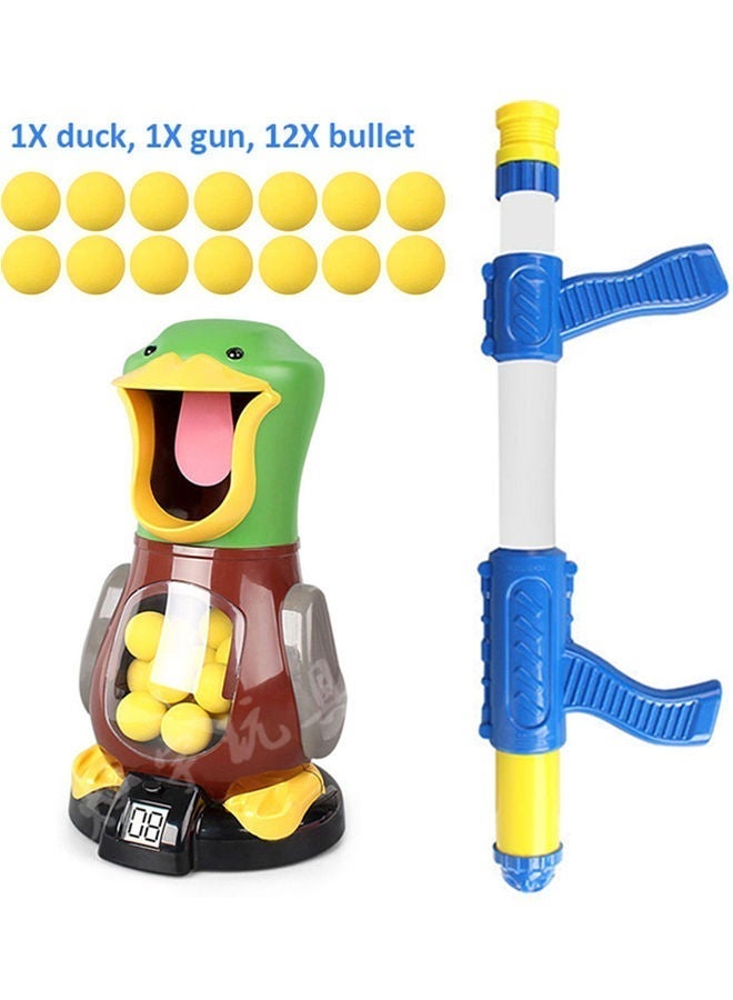 مجموعة ألعاب هدف الرماية للبط – تحتوي على لعبة واحدة من الفوم بوب، 12 كرة رغوية، وهدف تفاعلي على شكل بطة لمسابقات ممتعة للرجال والنساء – هدية مثالية للحفلات الصغيرة للترفيه الداخلي والخارجي - Image 1