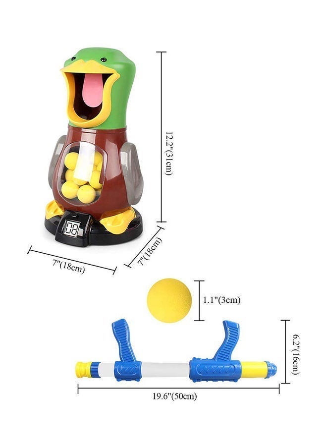 مجموعة ألعاب هدف الرماية للبط – تحتوي على لعبة واحدة من الفوم بوب، 12 كرة رغوية، وهدف تفاعلي على شكل بطة لمسابقات ممتعة للرجال والنساء – هدية مثالية للحفلات الصغيرة للترفيه الداخلي والخارجي - Image 4