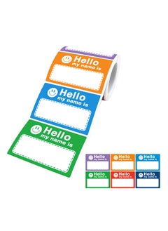 KASTWAVE Name Tag Stickers, "Hello, My Name is" Colorful Name Tags for Schools, Offices, Themed Parties, Families, and Competitions, 1.97in*2.95in, 250 Pcs  - Image 1