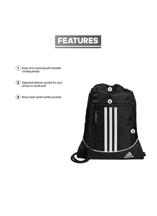 Adidas - Unisex Alliance 2 Sackpack, Black, One Size - Image 1