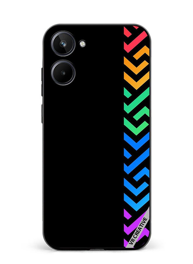 VR CREATIVE Protective Case Cover For Realme 10 Abstract Design Multicolour - Image 1