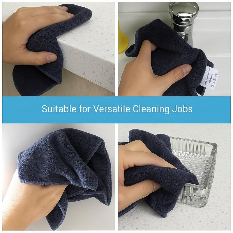 IDELLA Microfiber Cloth - 4 pcs 40×40-340 GSM Grey! Thick Lint & Streak-Free Multipurpose Cloths - Automotive Microfibre for Car Cleaning Polishing Washing & Detailing (Microfiber Cloth) - Image 2