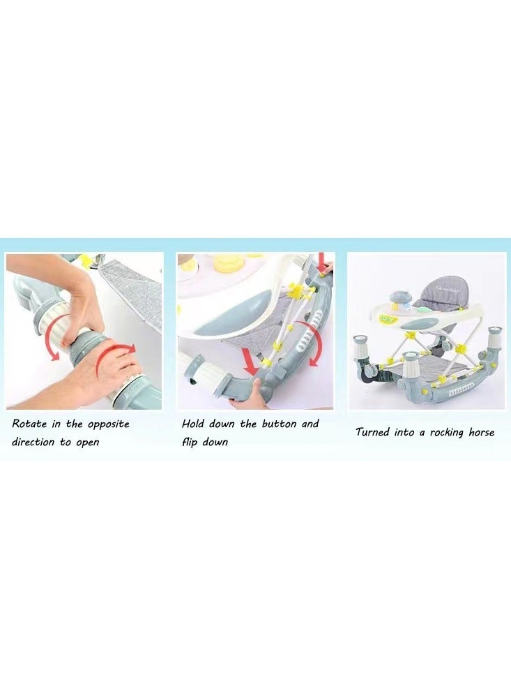 FUN MOMENT Multifunctional Baby Walker with Padded Soft Seat - Red - Image 5