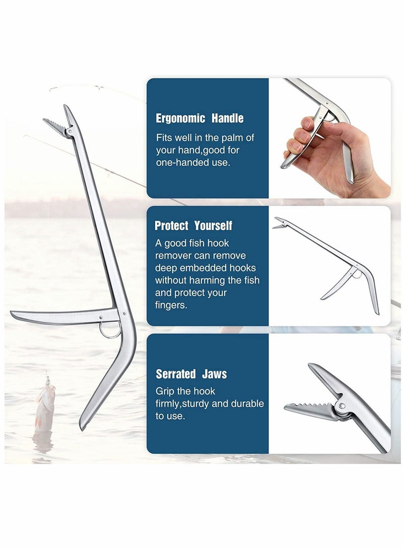 Y&D 2 Pieces Stainless Steel Fish Hook Remover Fishing Extractor Freshwater and Saltwater  Tool, Multifunctional Supplies, for Fishing, 11-1/2 inch - Image 5