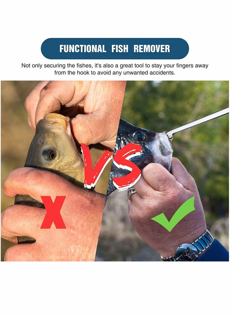Y&D 2 Pieces Stainless Steel Fish Hook Remover Fishing Extractor Freshwater and Saltwater  Tool, Multifunctional Supplies, for Fishing, 11-1/2 inch - Image 3