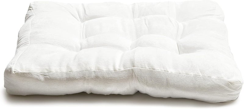 LANITI 24” Inch Extra Large Floor Cushions Tufted Floor Pillow for Adults Square Meditation Ultimate Comfort Oversized Pillows for Floor Cushion (White) - Image 1