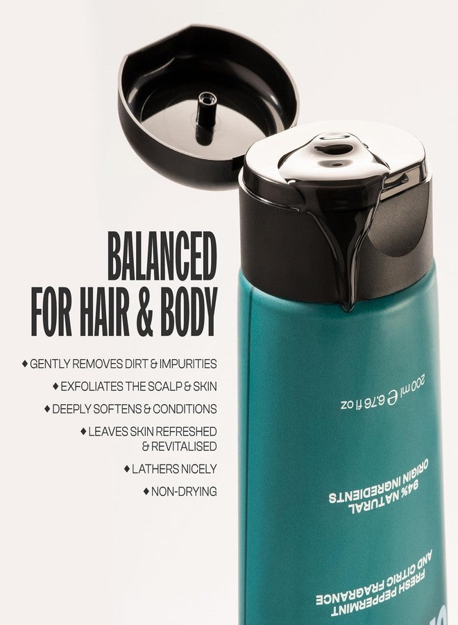 Men Rock Hair and Body Shampoo - 2-in-1 Hydrating Mens Body Wash - Volumizing and Moisturizing Shampoo for Men - Skincare Products - 6.76 oz - Image 2