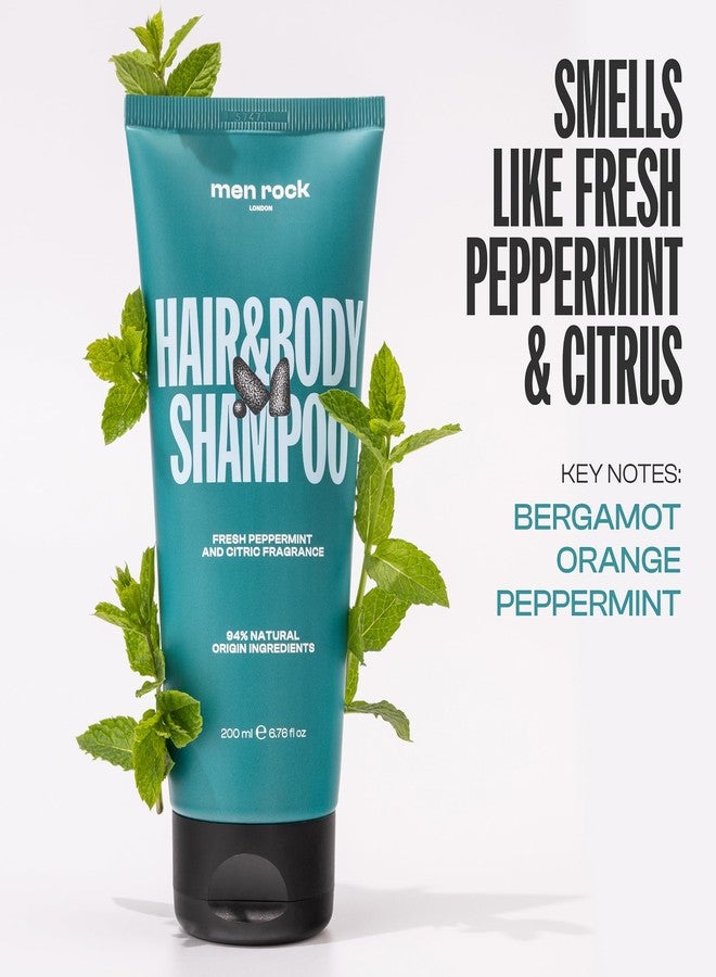 Men Rock Hair and Body Shampoo - 2-in-1 Hydrating Mens Body Wash - Volumizing and Moisturizing Shampoo for Men - Skincare Products - 6.76 oz - Image 3