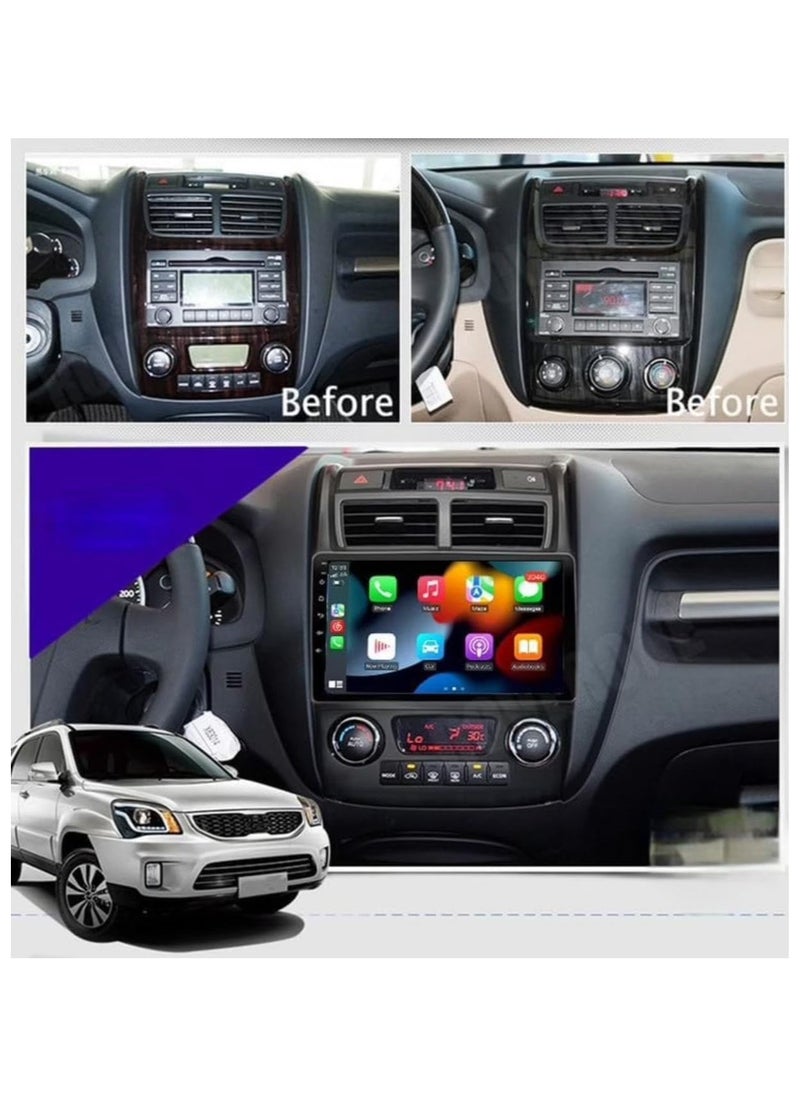 SHEZA STAR Android Car Stereo for Kia Sportage 2 2007-2009 2GB RAM 32GB ROM Support Carplay, Mirror Link Wi-Fi BT, Radio GPS Navigation, 9 Inch IPS Touch Screen with AHD Camera Included  - Image 2