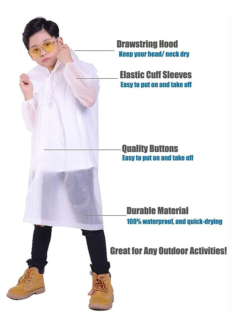 إسكدنيا Kids Waterproof Raincoat, Portable EVA Rain Poncho for Toddlers, Stylish Rain Jacket Cape for Boys and Girls, Perfect Rainwear for Outdoor Adventures. - Image 2