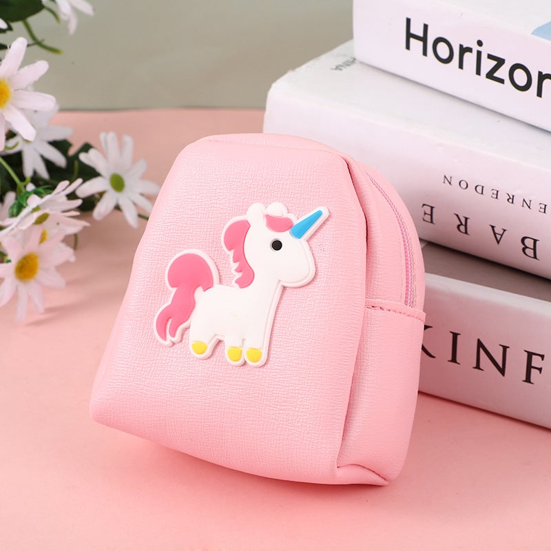 Cute Cartoon Mini Backpack Coin Purse Key Bag-Unicorn 