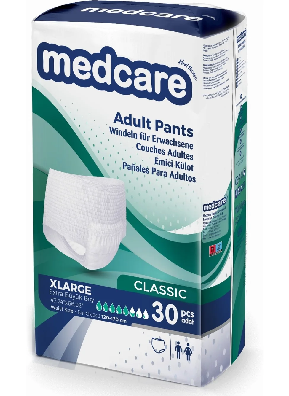 MedCare Absorbent Panties Xlarge (Extra Large Size) 120 Pieces