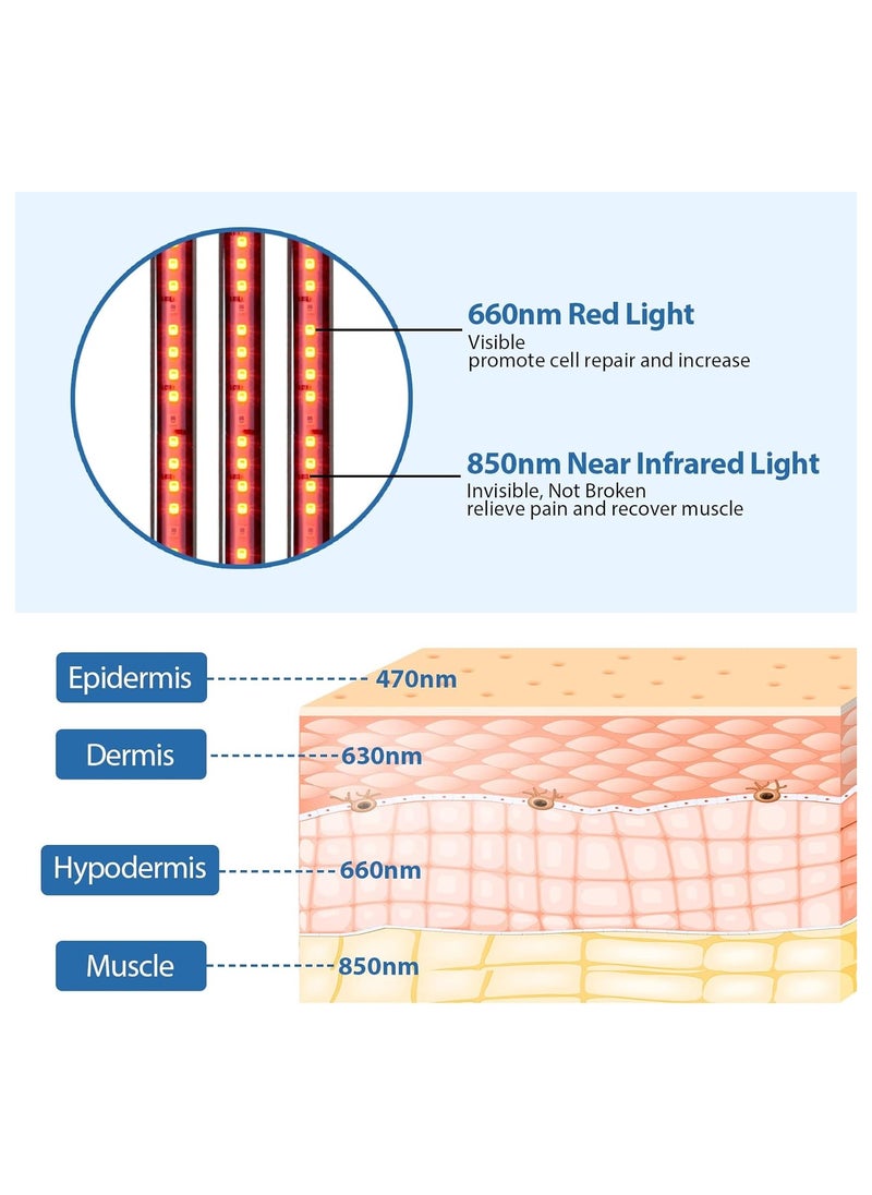 General Red Light Therapy for Body,150LEDs Red Light Therapy Lamp, 660nm Red Light and 850nm Near Infrared Light Therapy Device, Red Therapy Light with Adjustable Bracket Gooseneck and Remote Control  - Image 2