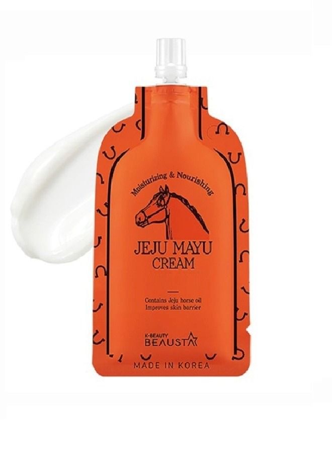 Beausta Jeju Mayu Horsetail Oil Face Cream 15 ml (5 Tubes) - Image 3