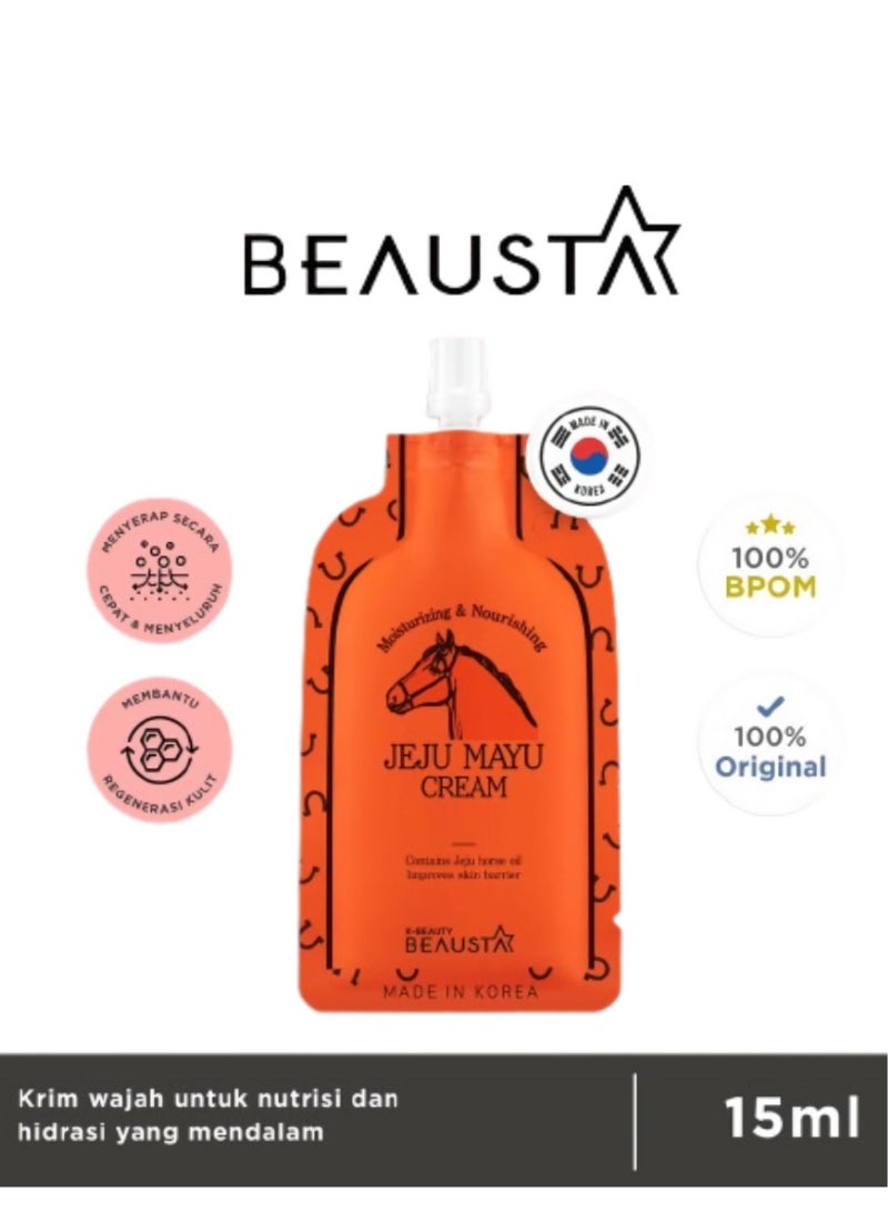 Beausta Jeju Mayu Horsetail Oil Face Cream 15 ml (5 Tubes) - Image 5