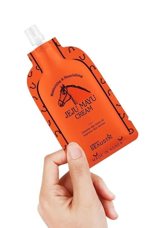 Beausta Jeju Mayu Horsetail Oil Face Cream 15 ml (5 Tubes) - Image 2