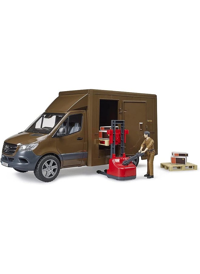 Bruder Bruder Mercedes Benz Sprinter UPS Truck with Driver Playset (1:16)  - Image 3