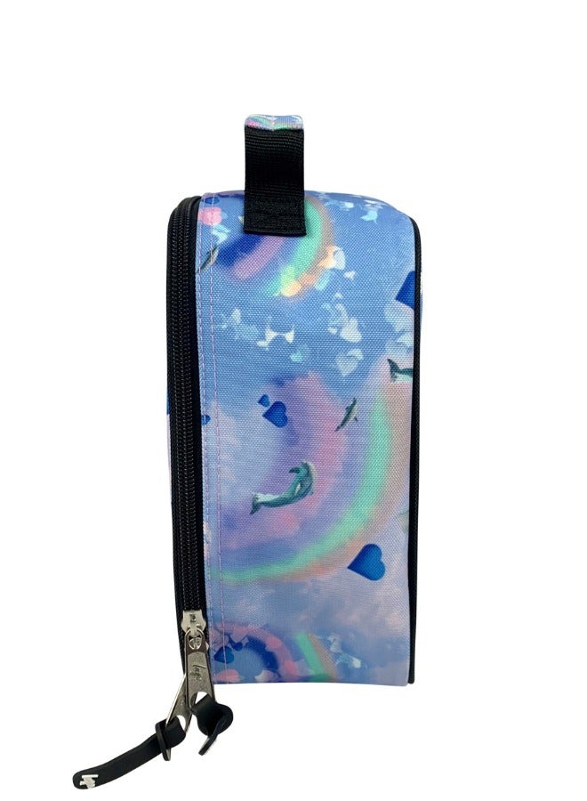 JUST HYPE Insulated Lunch Bag - Rainbow Dolphins - Image 3